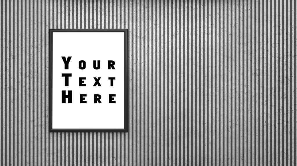 blank billboard advertisement isolated wall background empty mockup template